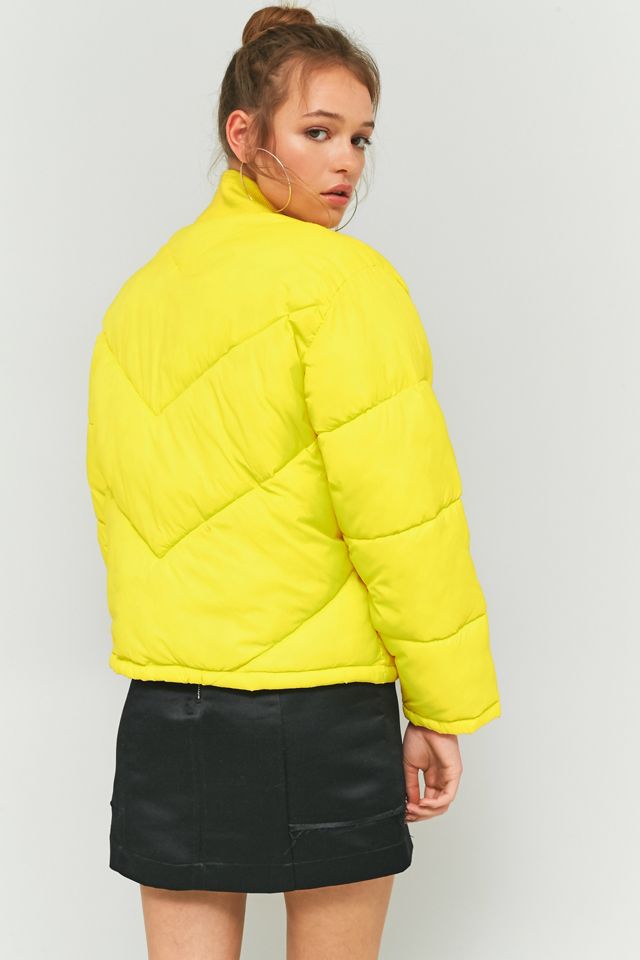 MadeMe Yellow Puffy Bomber Jacket #3