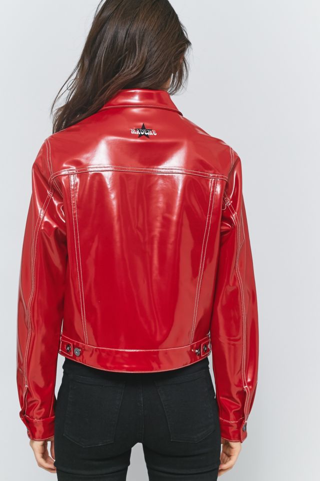 Red vinyl 2025 jacket mens