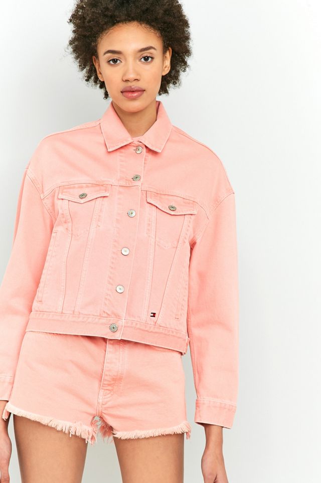 Tommy Jeans '90s Girlfriend Trucker Pink Denim Jacket #2