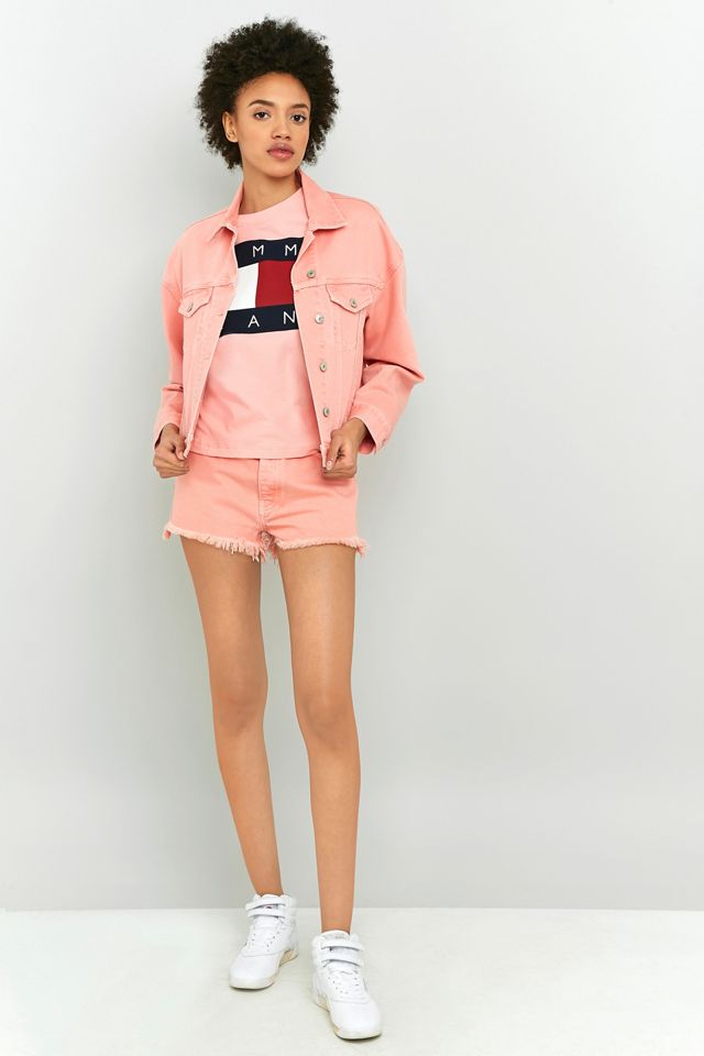 Tommy Jeans '90s Girlfriend Trucker Pink Denim Jacket #4