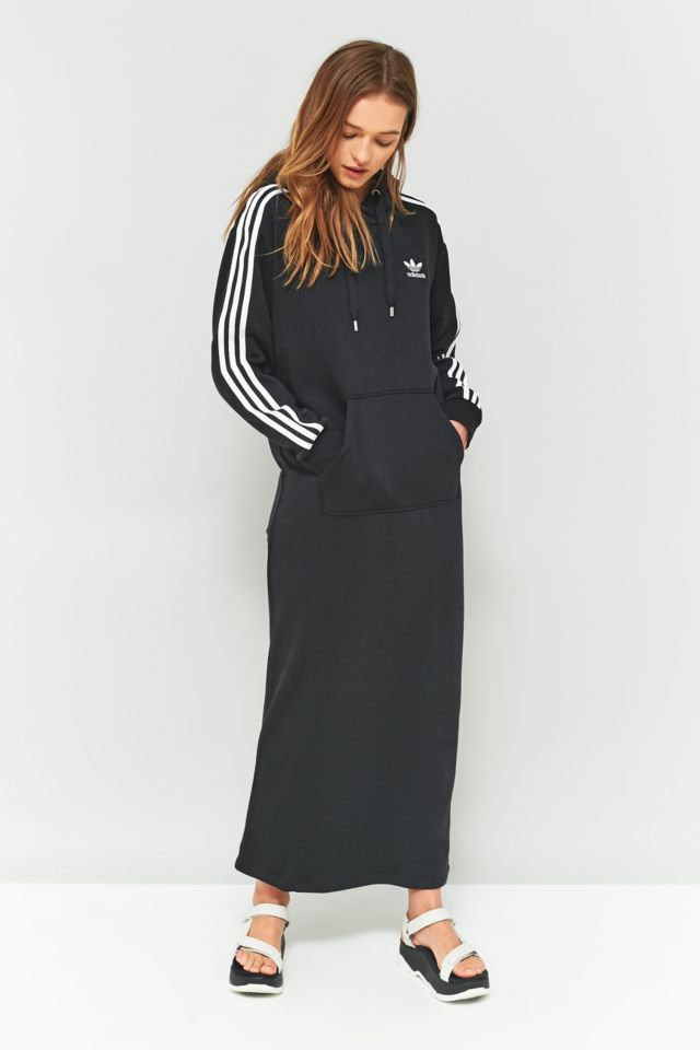 adidas Originals Robe longue a capuche 3 bandes