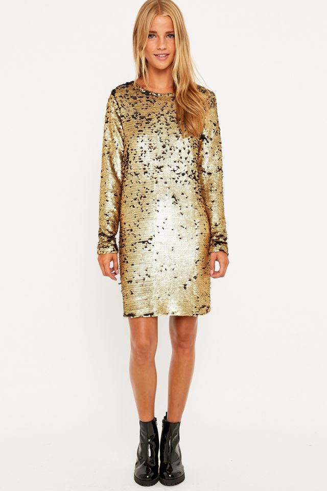 minkpink sequin dress Purple Sequin Mini Dress
