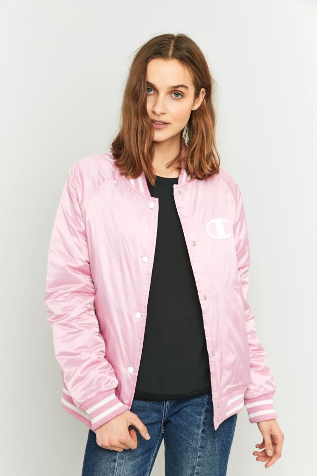 Champion bomber hot sale jacket pink