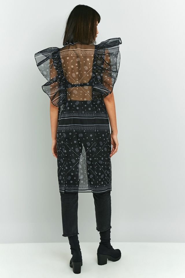 Fleamadonna Bandana Sheer Ruffle Sleeve Dress #3