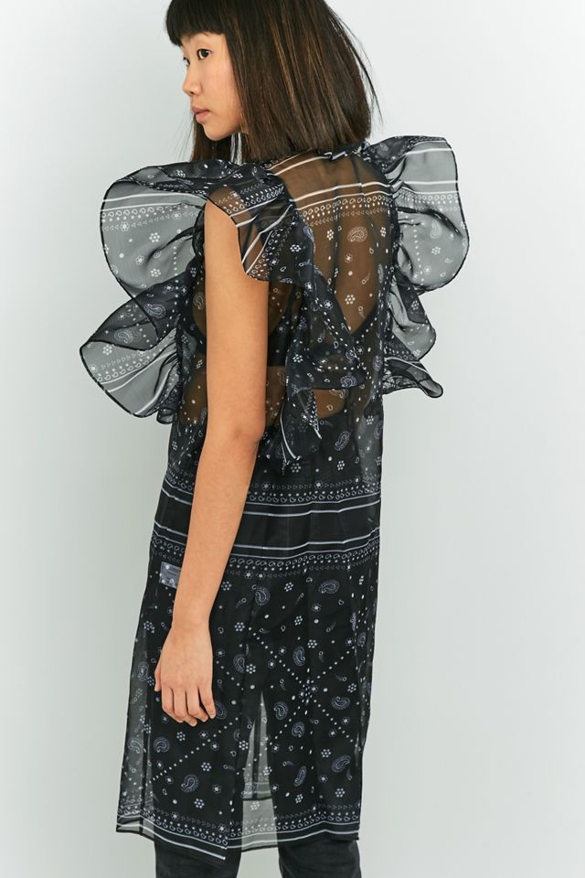 Fleamadonna Bandana Sheer Ruffle Sleeve Dress #5