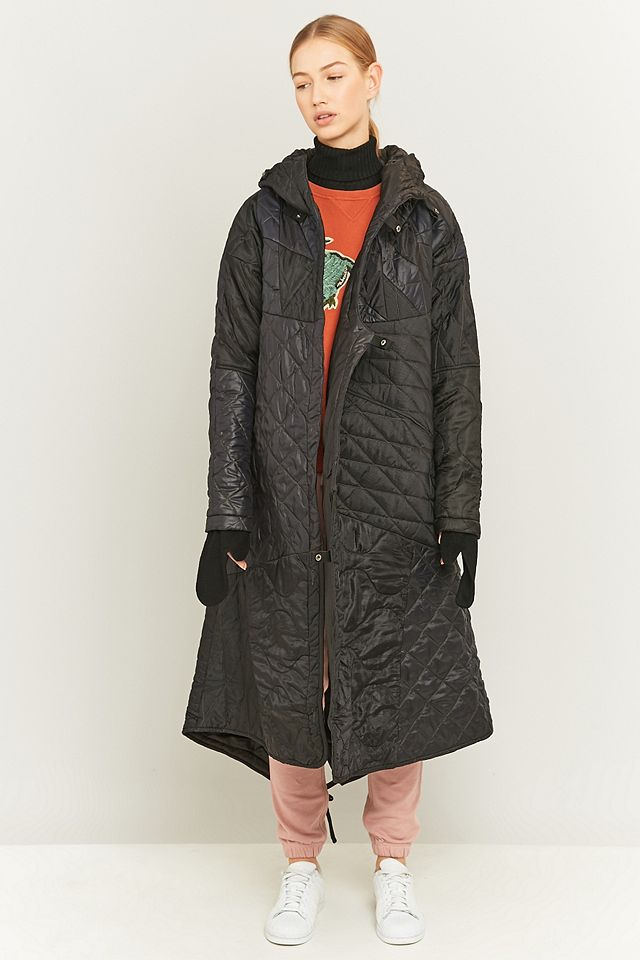 Maharishi Quilted Tri-Border Black Parka | Urban Outfitters UK