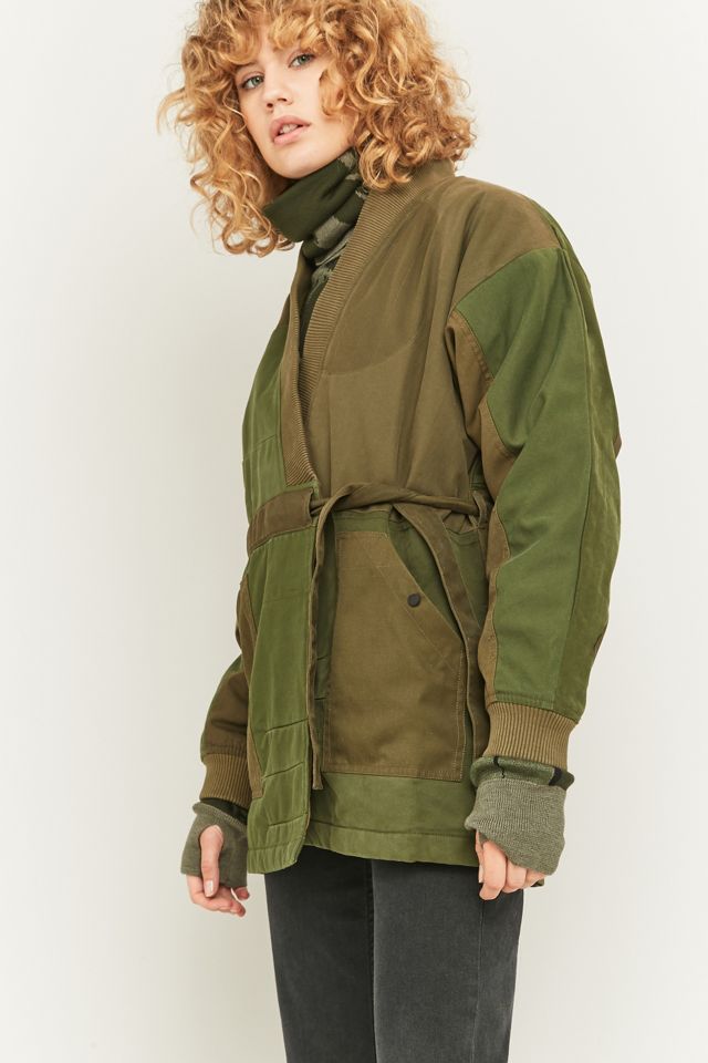 Chaqueta de campo Maharishi Upcycled Green Kimono #4