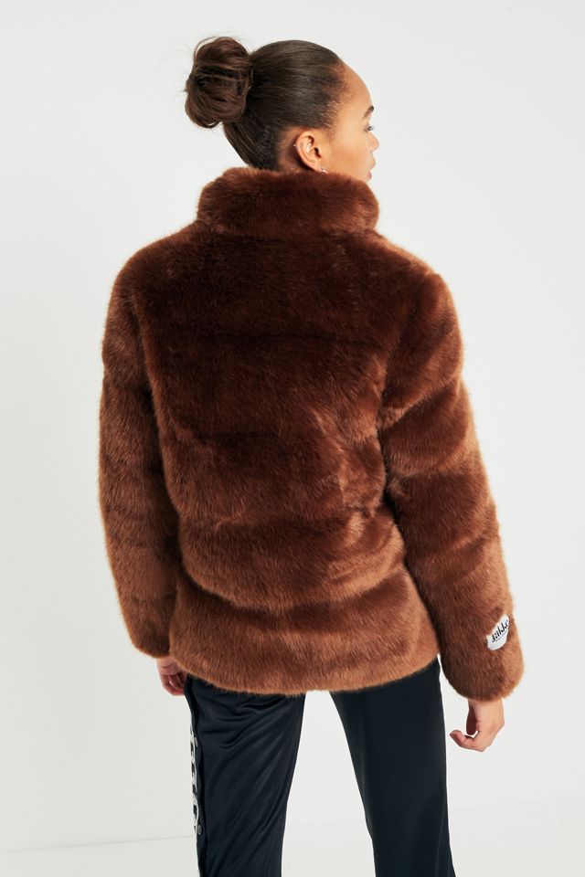 Jakke Penny Brown Faux Fur Puffa Jacket | Urban Outfitters UK