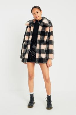 urban outfitters pink fur jacket