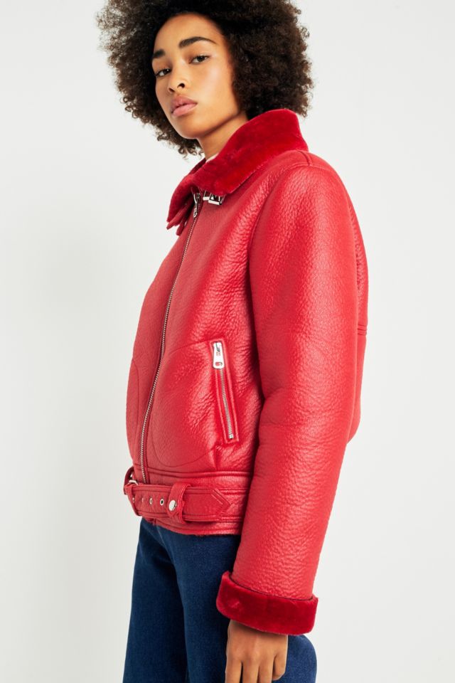 Aviator hotsell jacket red