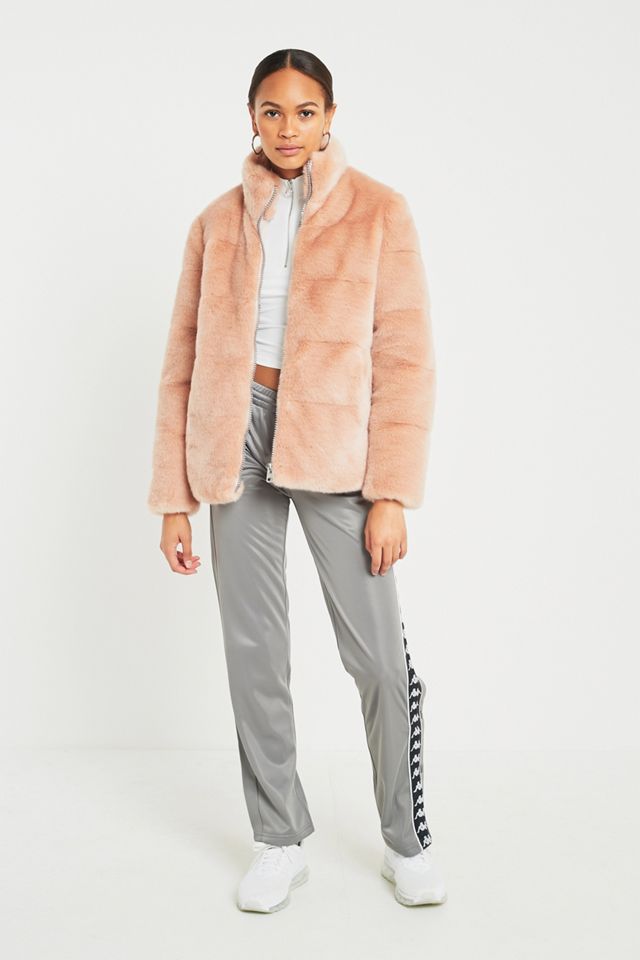 Jakke Penny Pink Faux Fur Puffa Jacket | Urban Outfitters UK