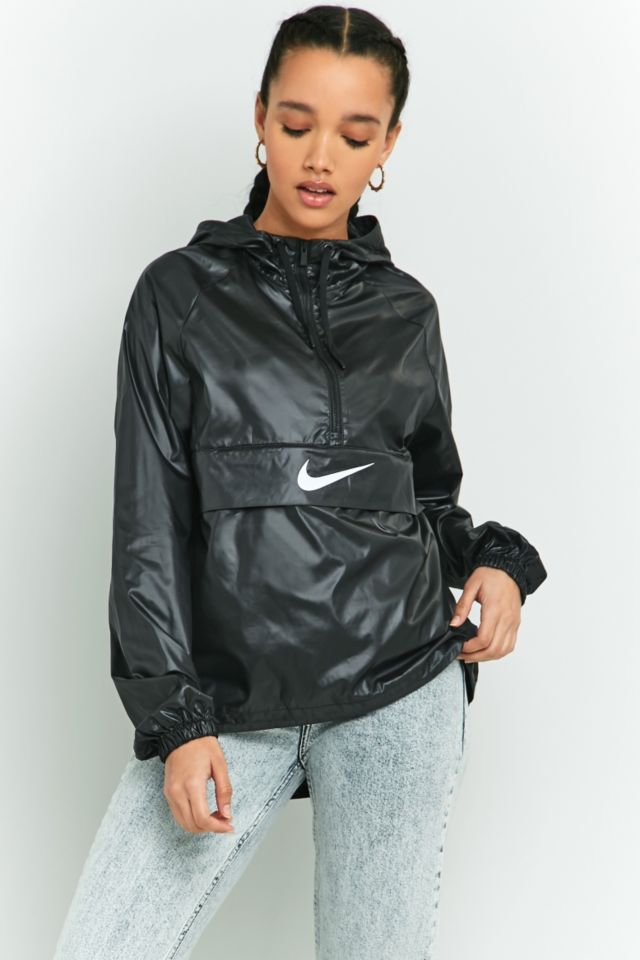 Nike Swoosh Black Half-Zip Windbreaker | Urban Outfitters UK