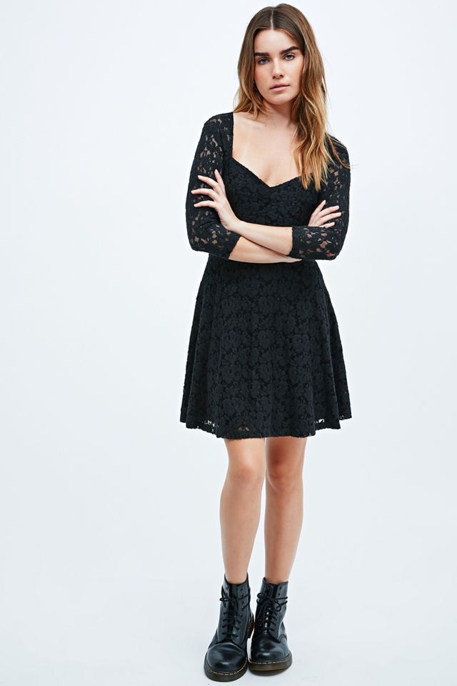 chinese dress ladies Lillian Lace Trim Midi Dress