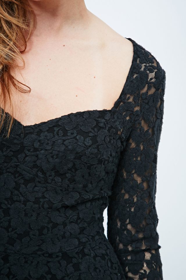 Minkpink Little Black Dress in Lace | Urban Outfitters UK