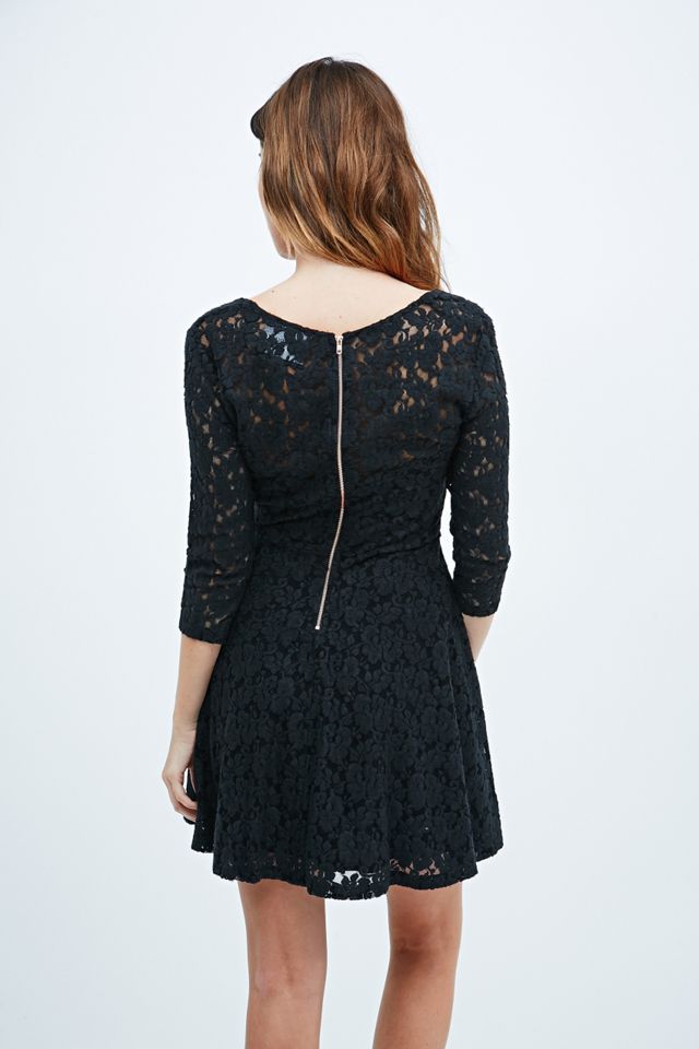 Minkpink Little Black Dress in Lace | Urban Outfitters UK