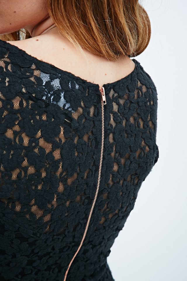 Minkpink Little Black Dress in Lace | Urban Outfitters UK