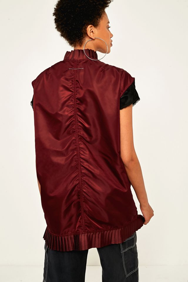 MM6 Vino Ruched Chaqueta Bomber manga corta #4