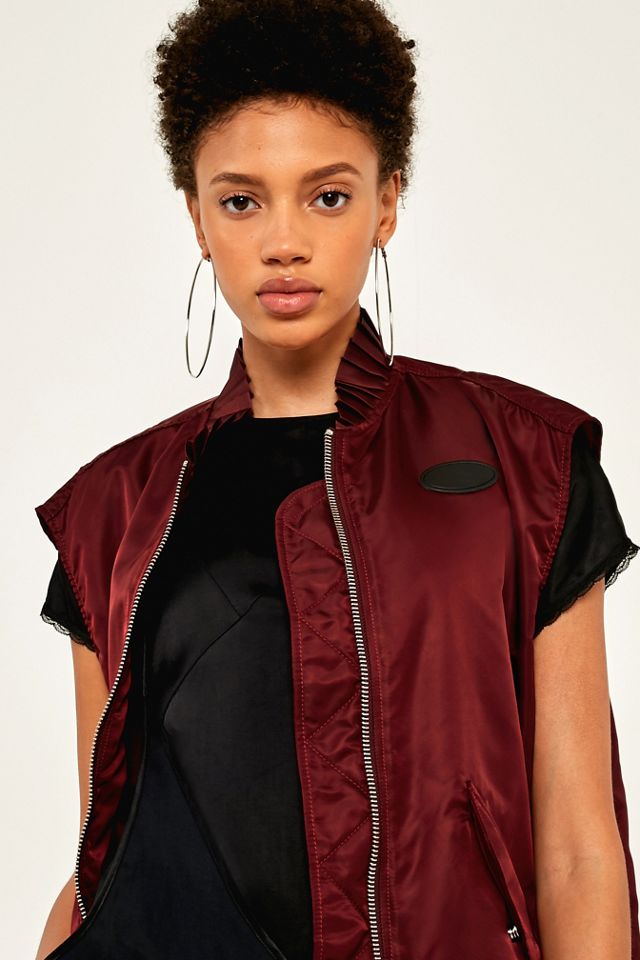 MM6 Vino Ruched Chaqueta Bomber manga corta #5