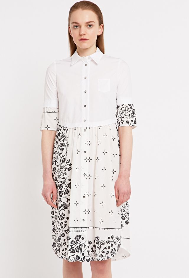 MM6 Bandana Print Shirt Dress in White Urban Outfitters UK