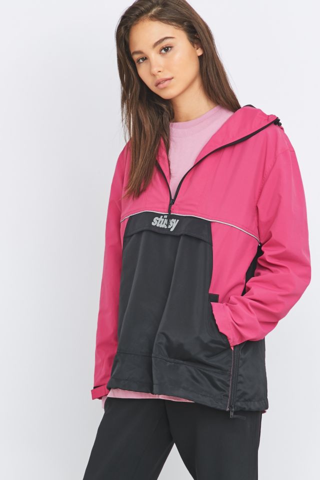 Stussy half zip on sale jacket