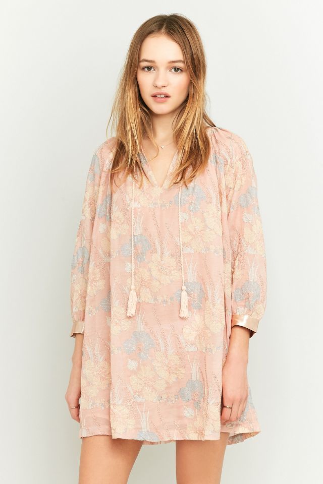Manoush Floral Pink Smock Mini Dress #1
