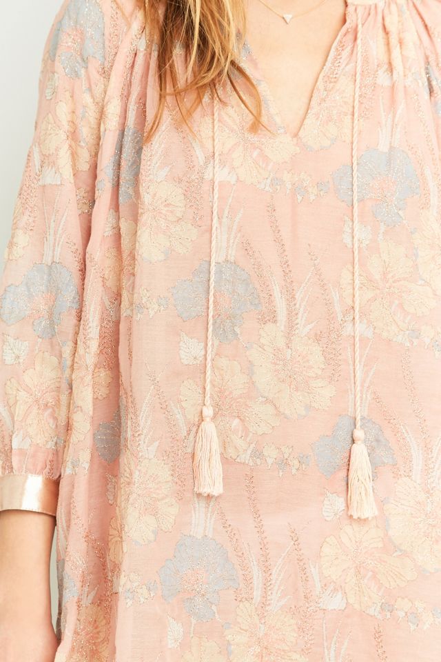 Manoush Floral Pink Smock Mini Dress #2