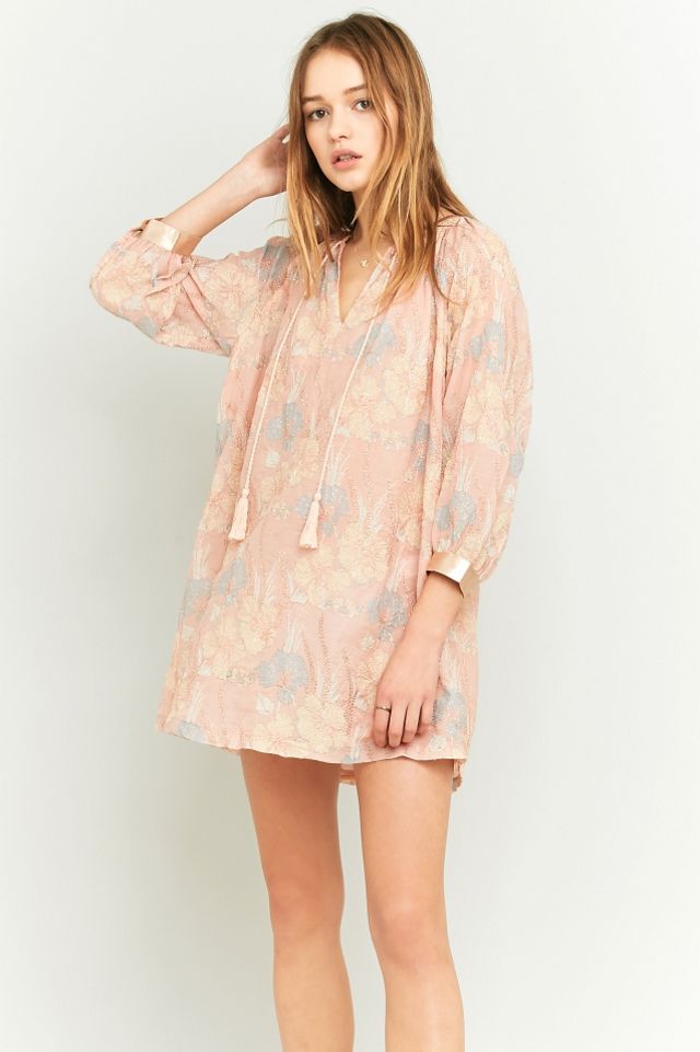 Manoush Floral Pink Smock Mini Dress #4