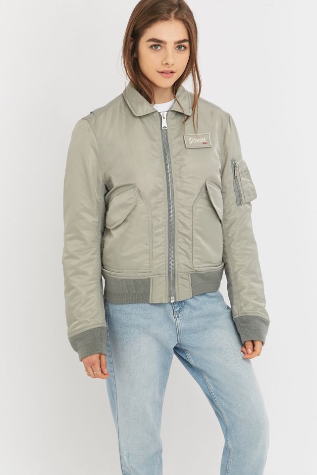 Schott NYC - Blouson d'aviateur argent #1