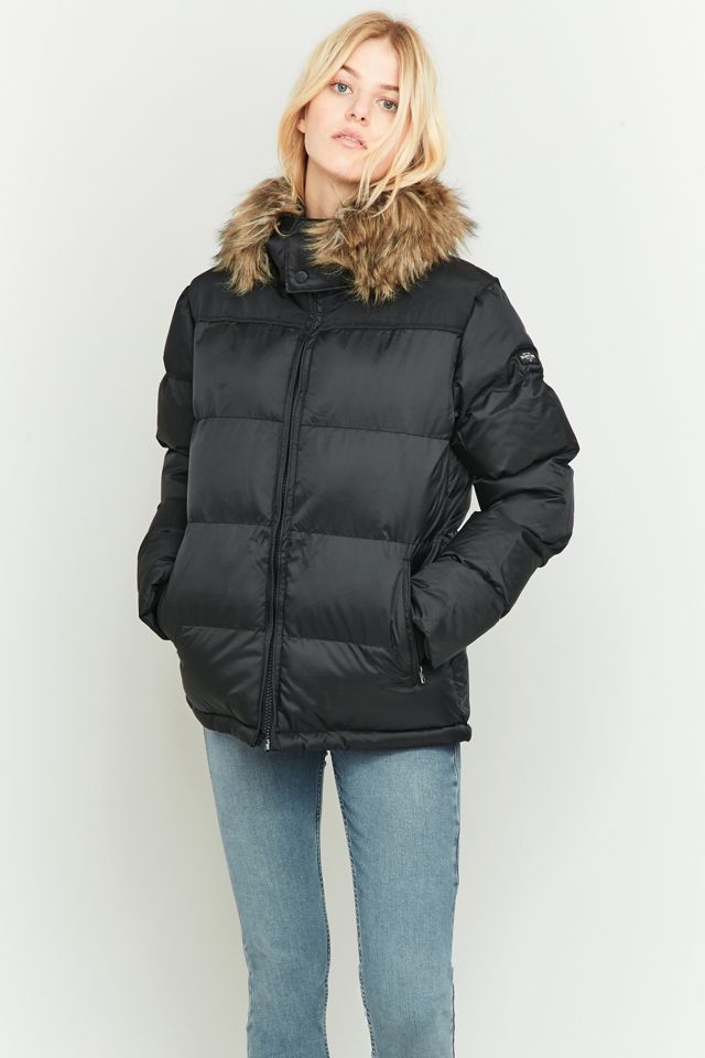 Schott NYC – Wattierte Steppjacke in Schwarz #2