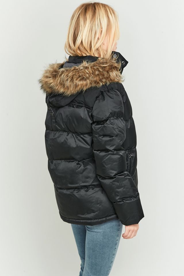 Schott NYC – Wattierte Steppjacke in Schwarz #3