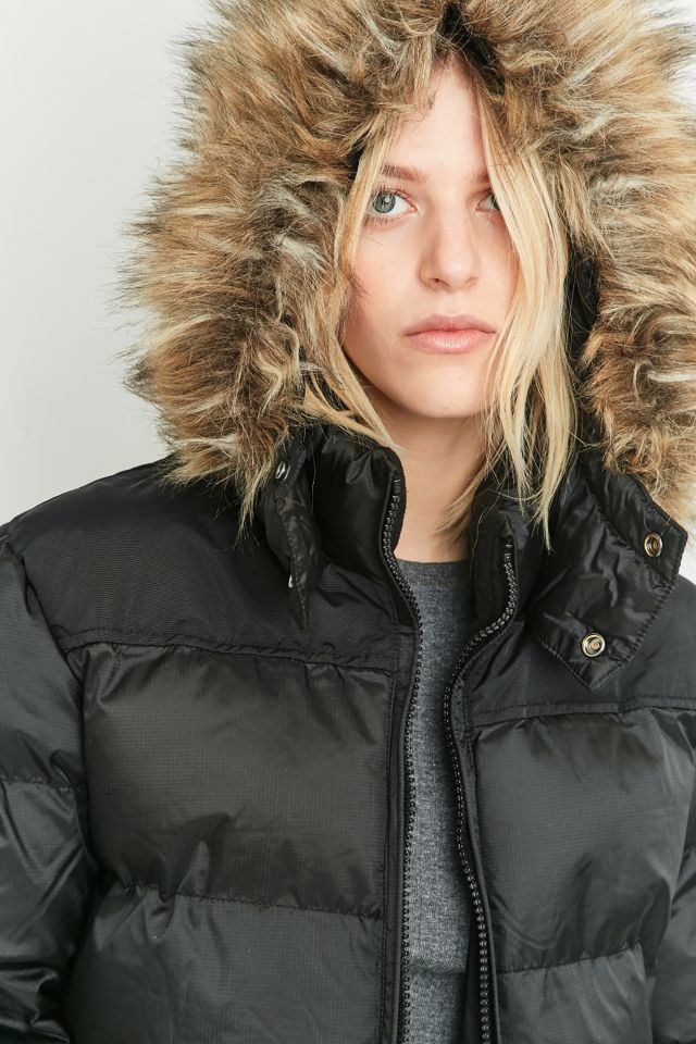 Schott NYC – Wattierte Steppjacke in Schwarz #5