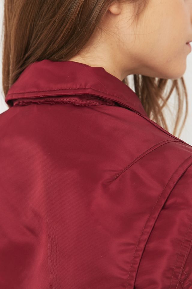 Schott NYC Maroon Bomber Jacket #5
