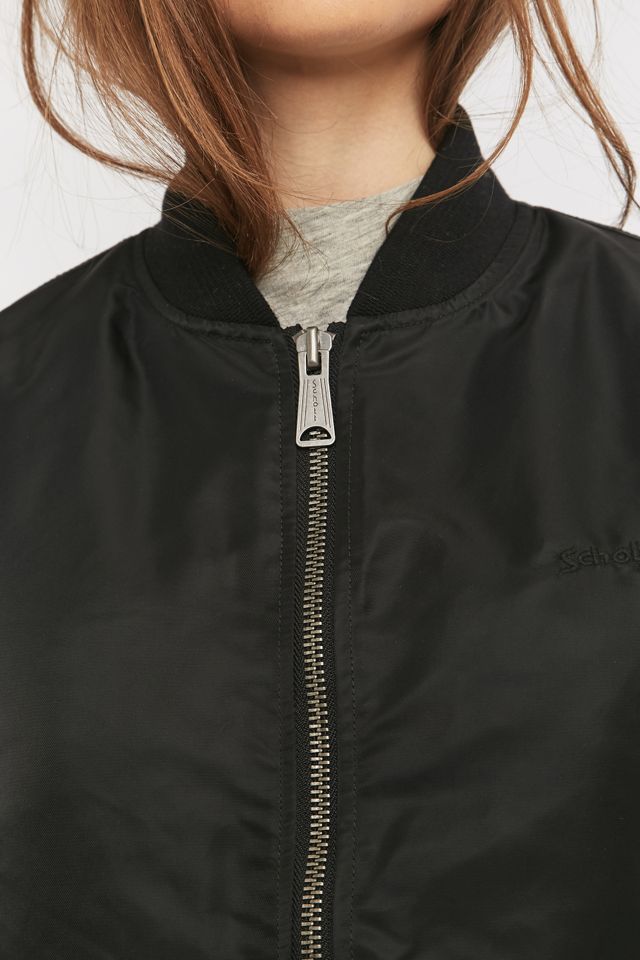 Schott NYC Stan Long Chaqueta Bomber Negra #5
