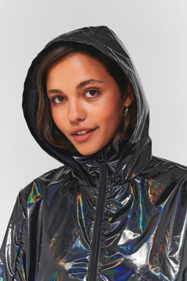 Holographic raincoat clearance urban outfitters