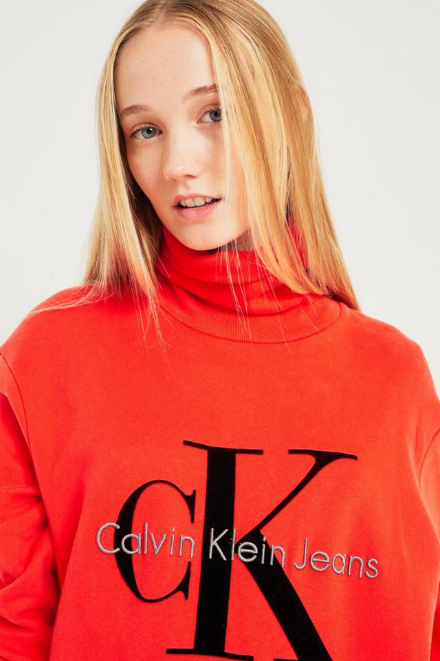 Calvin Klein Jeans Red Funnel Neck Jumper Dress #2