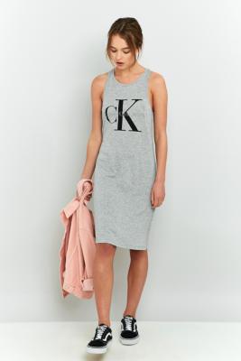 calvin klein logo tank dress