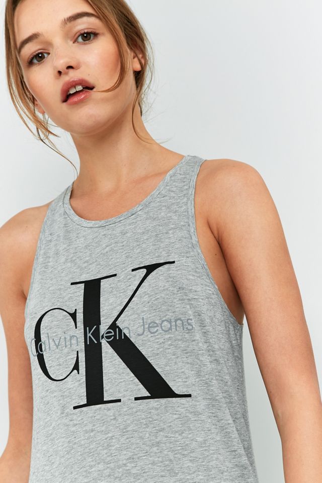 Calvin Klein Grey Logo Tank Dress #5