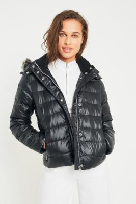 calvin klein faux fur hood puffer jacket