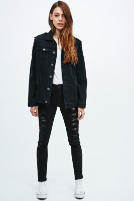 black jean jacket urban outfitters