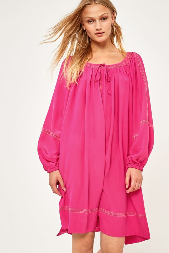 Victoria Hot Pink Silk Crepe Dress #2