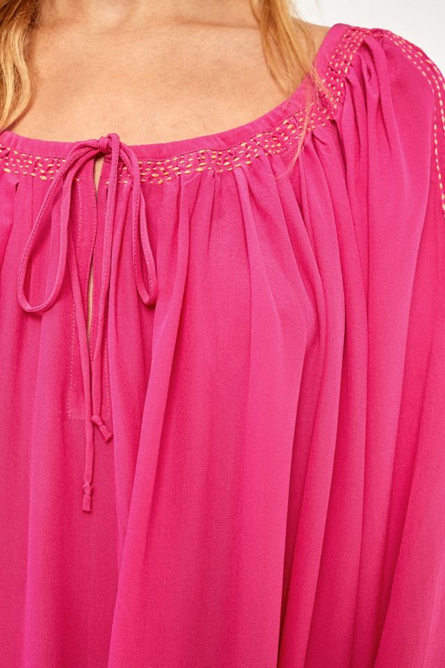Victoria Hot Pink Silk Crepe Dress #5
