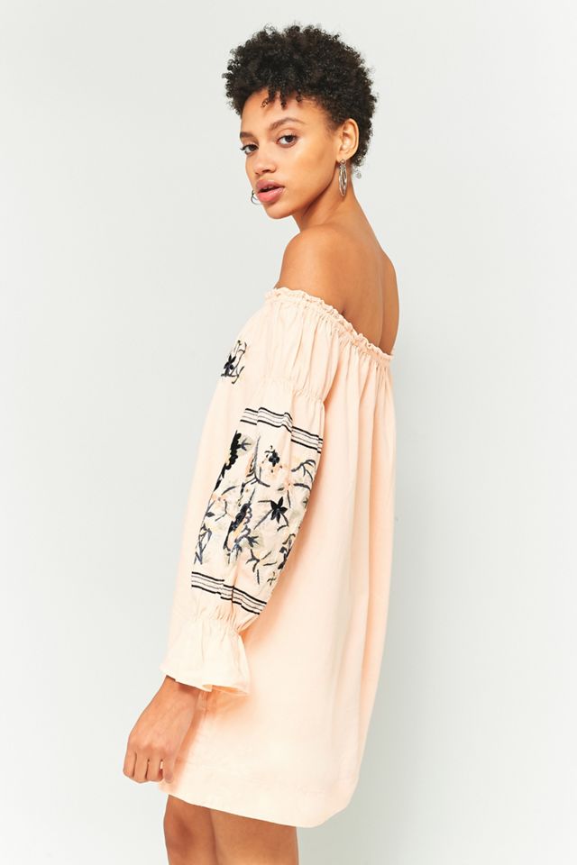 free people off the shoulder embroidered dress Free People Cora Dress, Sweet Bohemian Embroidered Summer Dresses from  Spool 72 main image 0