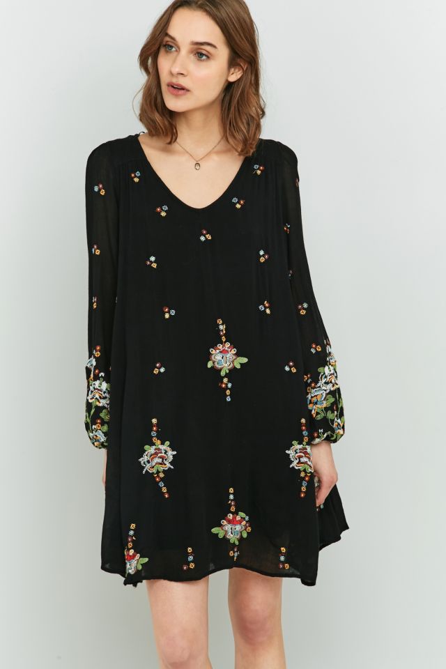 Free People Oxford Embroidered Mini Dress | Urban Outfitters UK