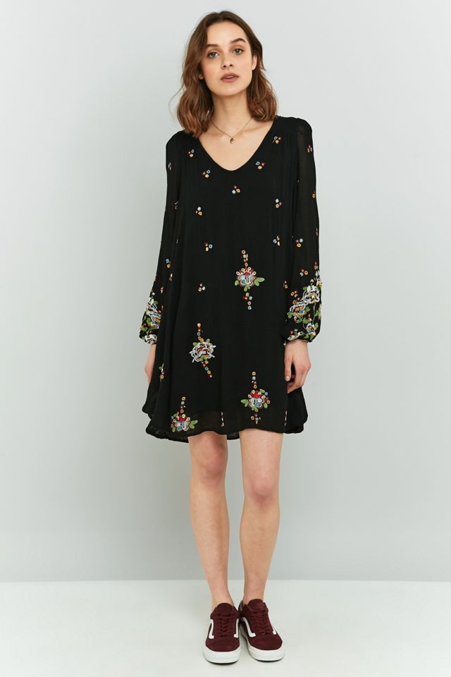 Free People Oxford Embroidered Mini Dress | Urban Outfitters UK