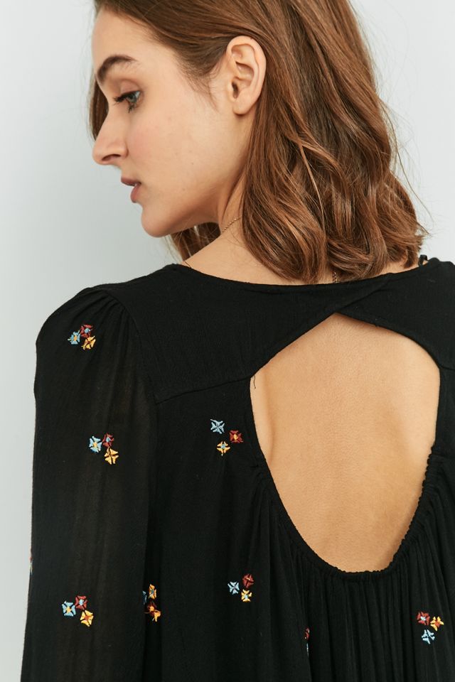 Free People Oxford Embroidered Mini Dress | Urban Outfitters UK