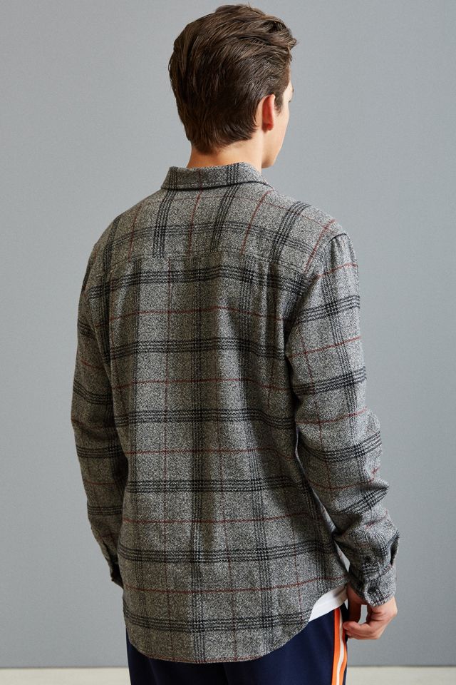 UO Charcoal Plaid Flannel Button-Down Shirt #3