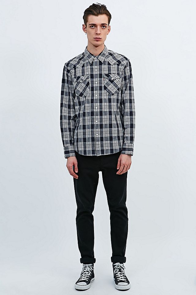 Levi's Barstow Western Check Shirt in Grey | Urban Outfitters UK