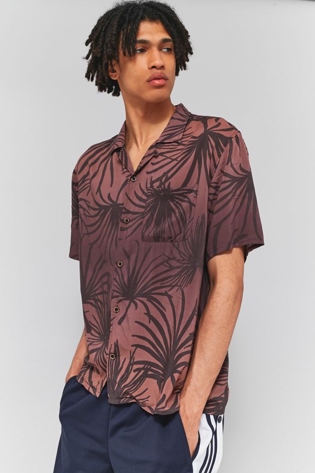 Shore Leave by Urban Outfitters Ombre Palm Short-Sleeve Shirt #4