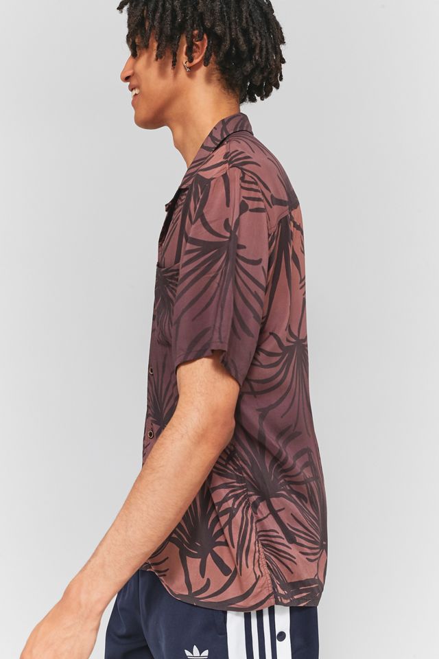Shore Leave by Urban Outfitters Ombre Palm Short-Sleeve Shirt #5