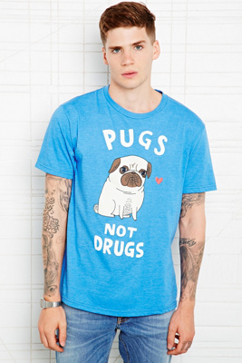 pugs not drugs shirt urban outfitters